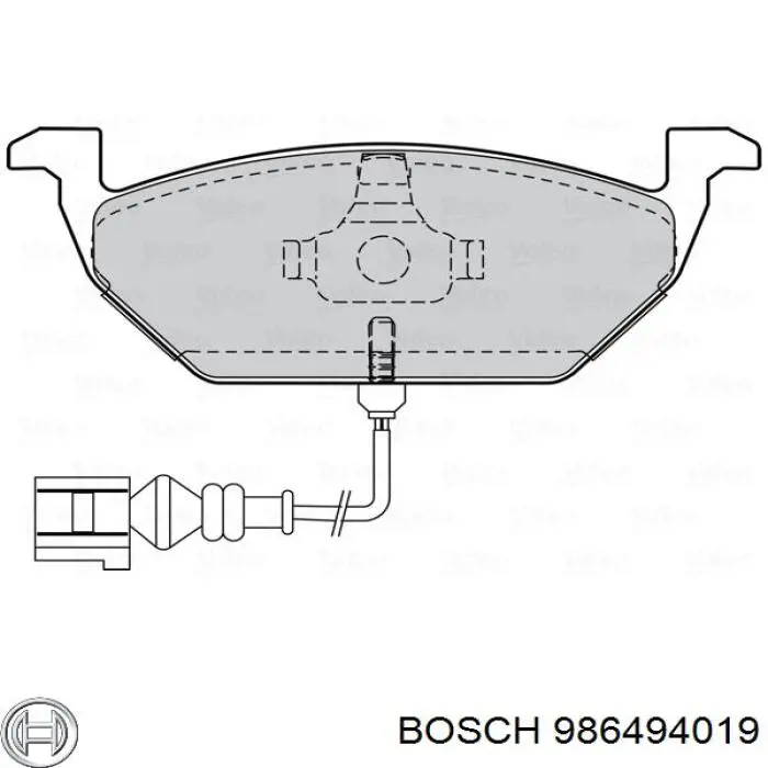 986494019 Bosch Sapatas do freio dianteiras de disco