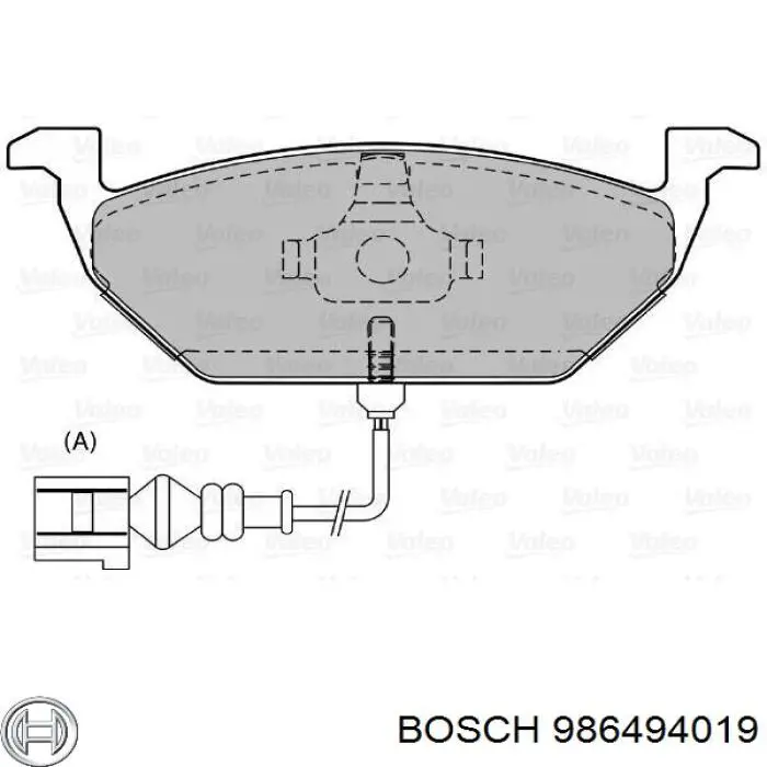 Compre 986494019 Bosch Sapatas do freio dianteiras de disco