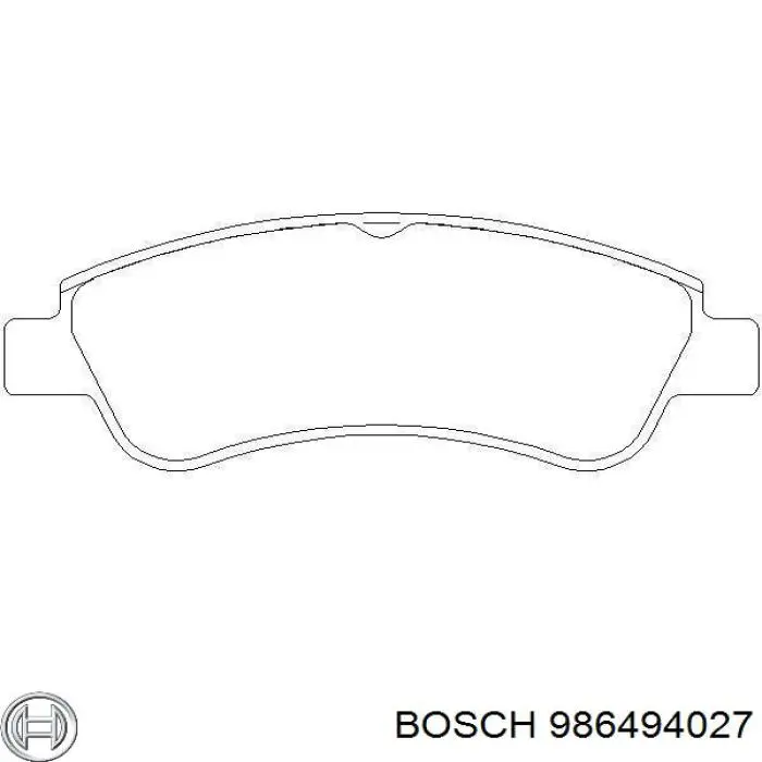 Sapatas do freio dianteiras de disco 986494027 Bosch