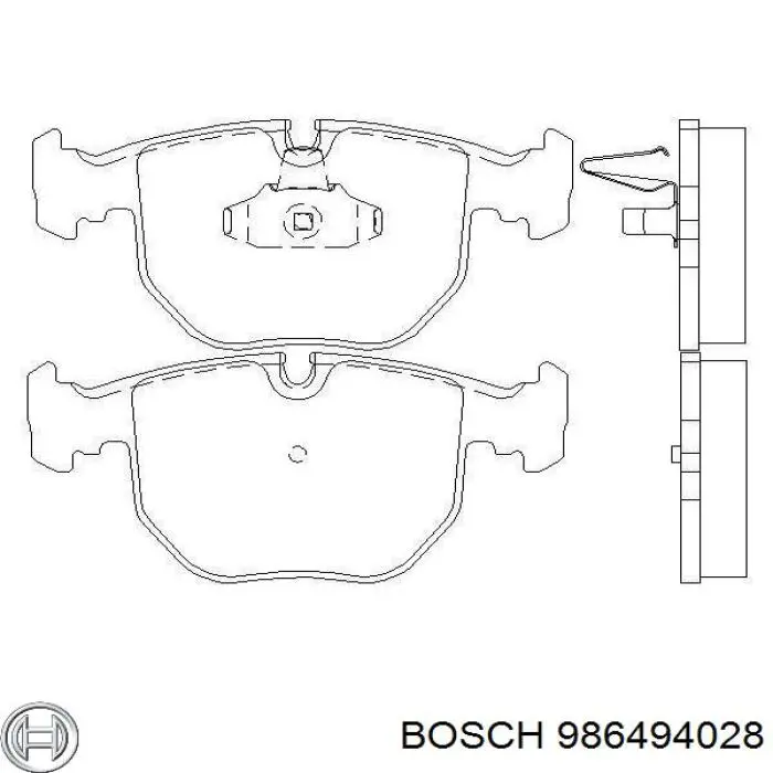 Sapatas do freio dianteiras de disco Bosch 986494028 preço, a partir de 34,52 USD