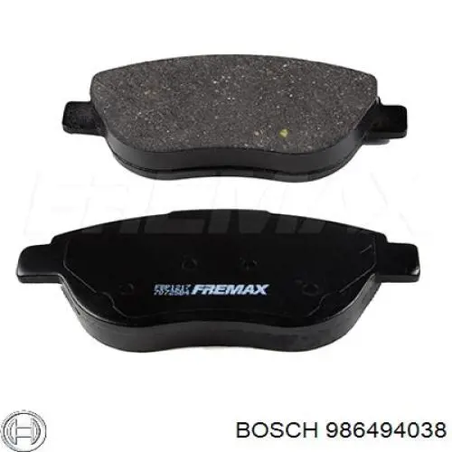 Compre 986494038 Bosch Sapatas do freio dianteiras de disco