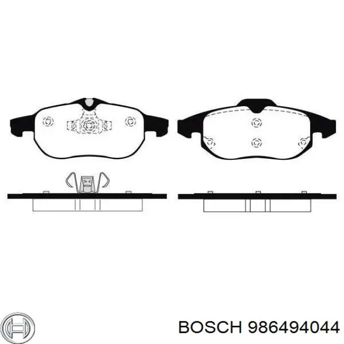 Compre 986494044 Bosch Sapatas do freio dianteiras de disco