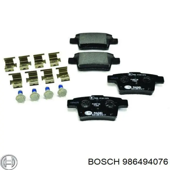 Sapatas do freio traseiras de disco 986494076 Bosch