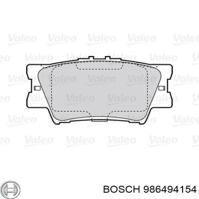 986494154 Bosch Sapatas do freio traseiras de disco