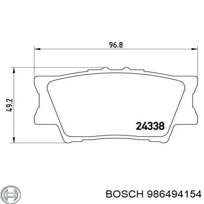 986494154 Bosch Sapatas do freio traseiras de disco