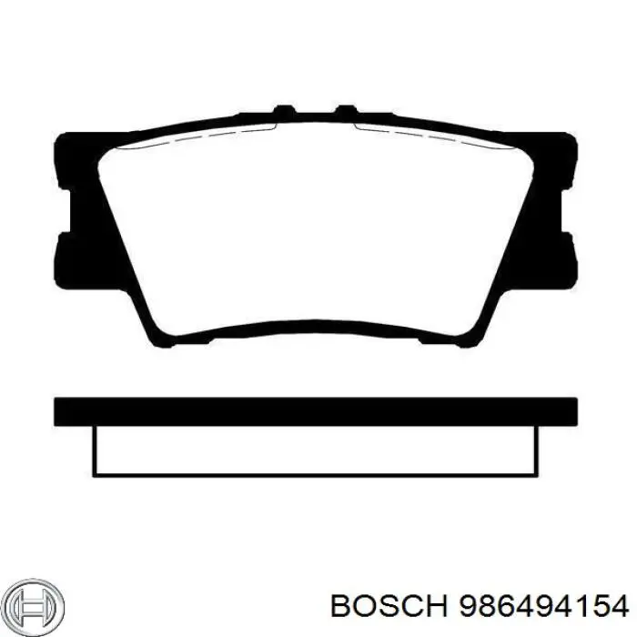 Sapatas do freio traseiras de disco 986494154 Bosch