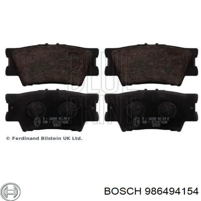 Sapatas do freio traseiras de disco Bosch 986494154 preço, a partir de 24,20 USD