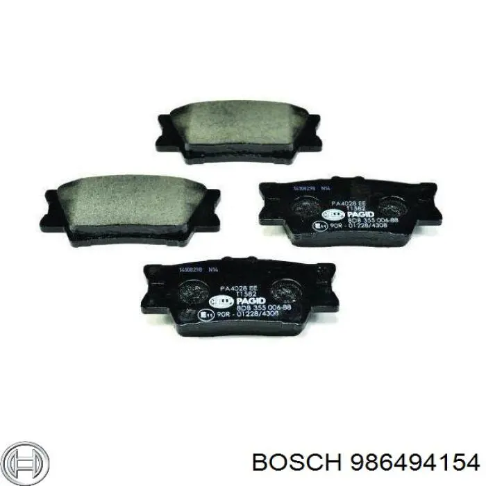 Sapatas do freio traseiras de disco Bosch 986494154 preço, a partir de 24,20 USD