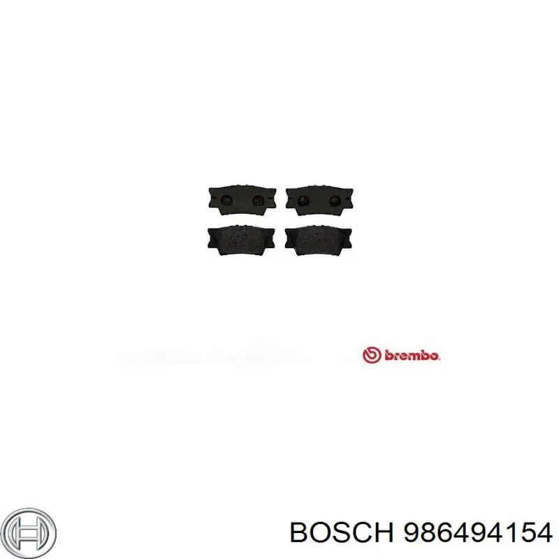 Sapatas do freio traseiras de disco Bosch 986494154