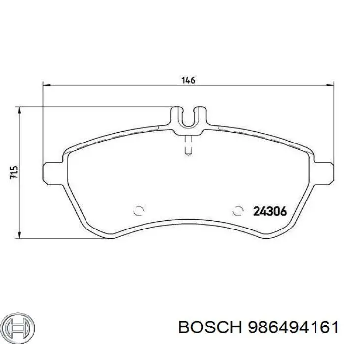Compre 986494161 Bosch Sapatas do freio dianteiras de disco