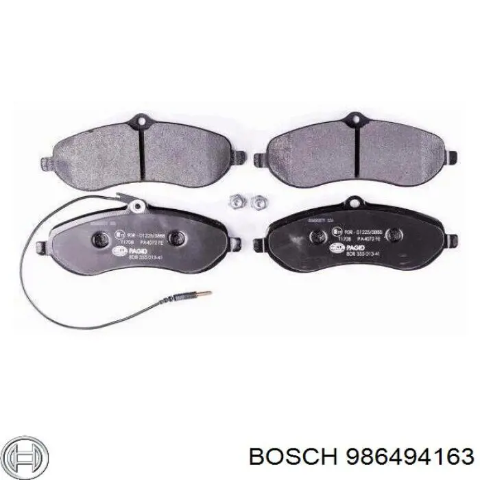Compre 986494163 Bosch Sapatas do freio dianteiras de disco