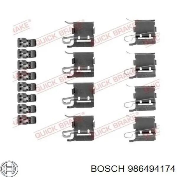 Compre 986494174 Bosch Sapatas do freio dianteiras de disco