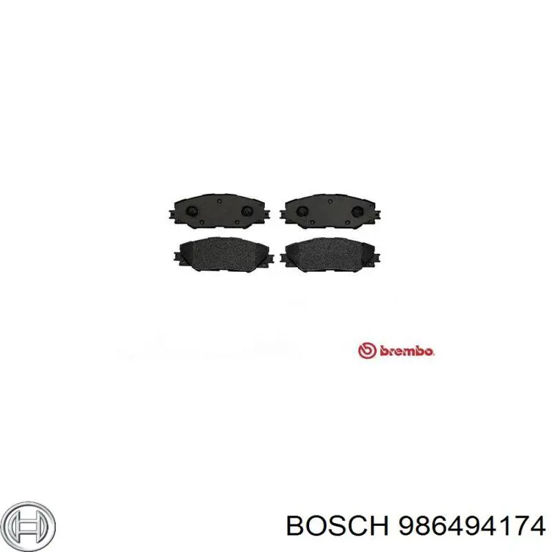 986494174 Bosch Sapatas do freio dianteiras de disco