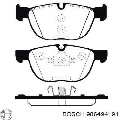 986494191 Bosch Sapatas do freio dianteiras de disco