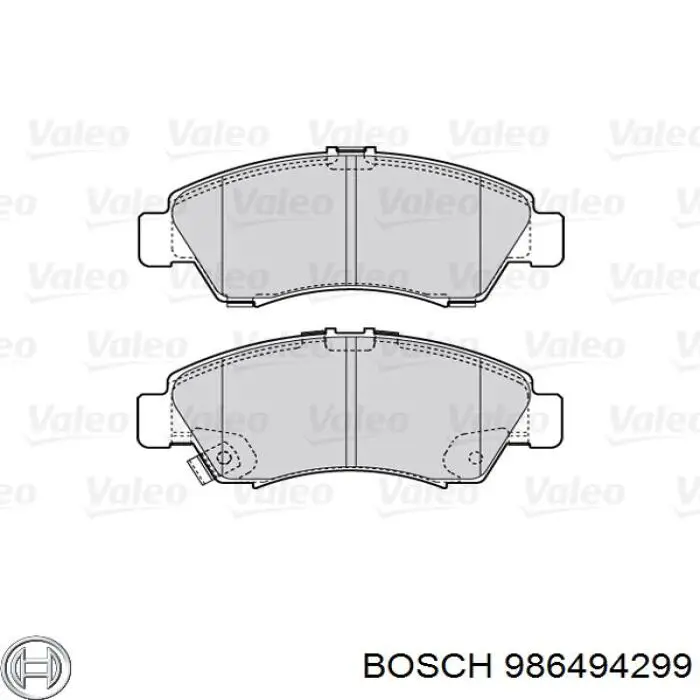 Compre 986494299 Bosch Sapatas do freio dianteiras de disco
