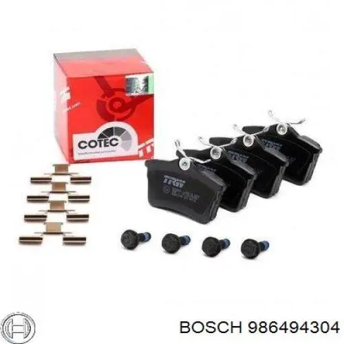 Sapatas do freio traseiras de disco Bosch 986494304 preço, a partir de 21,69 USD
