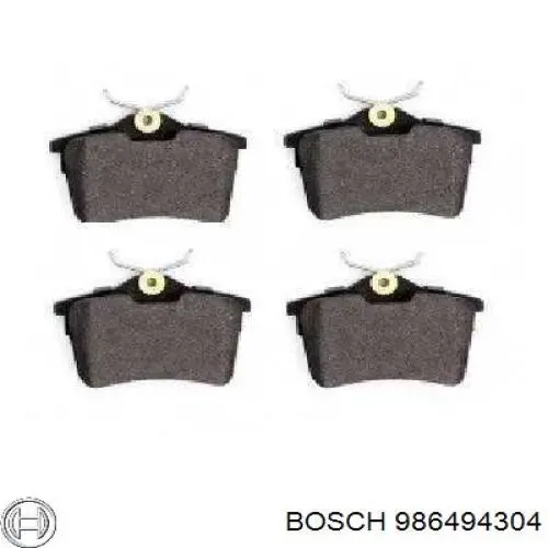 986494304 Bosch Sapatas do freio traseiras de disco
