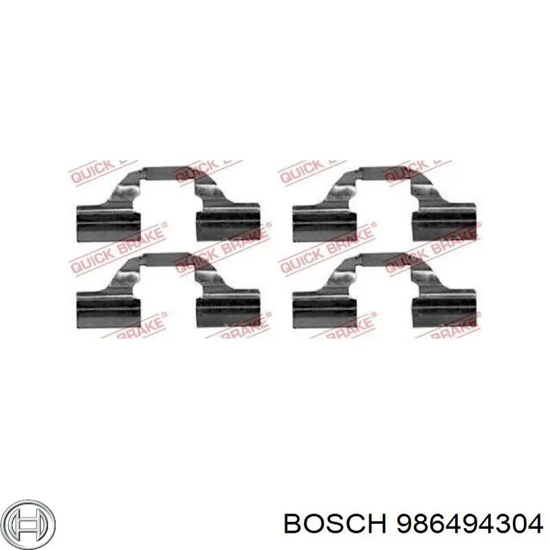 Sapatas do freio traseiras de disco 986494304 Bosch