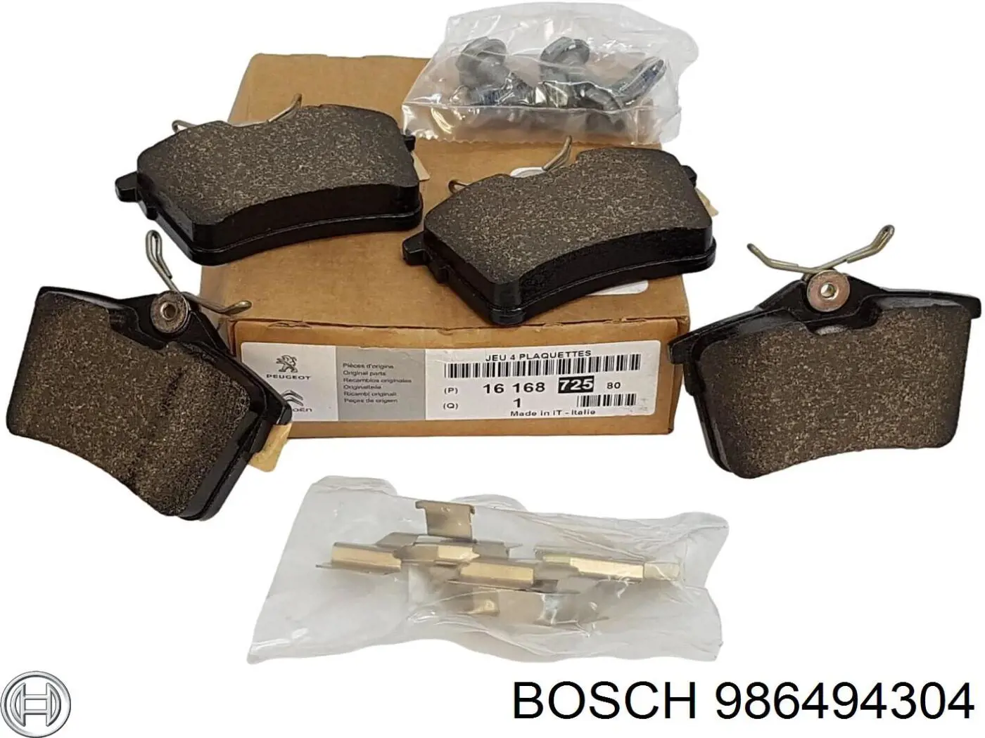 Sapatas do freio traseiras de disco 986494304 Bosch
