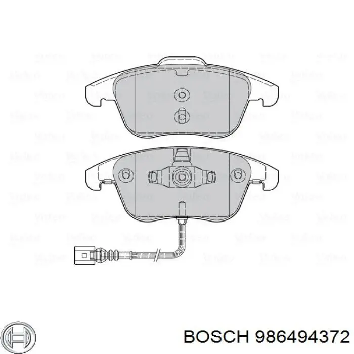 986494372 Bosch Sapatas do freio dianteiras de disco