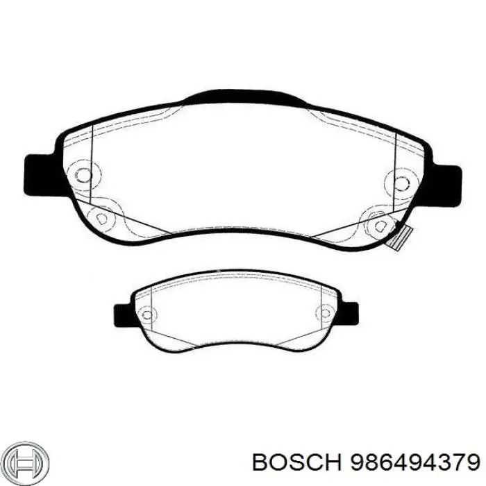 986494379 Bosch Sapatas do freio dianteiras de disco