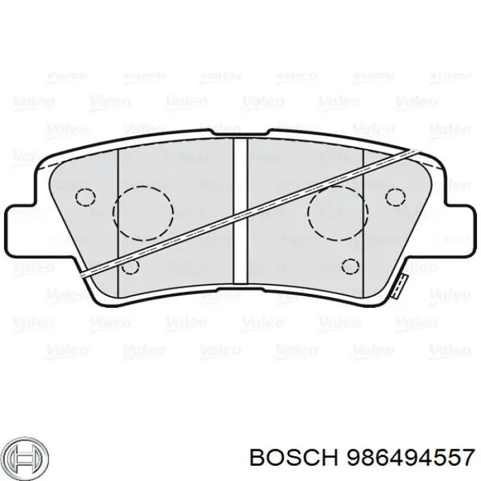 Sapatas do freio traseiras de disco Bosch 986494557 preço, a partir de 26,09 USD