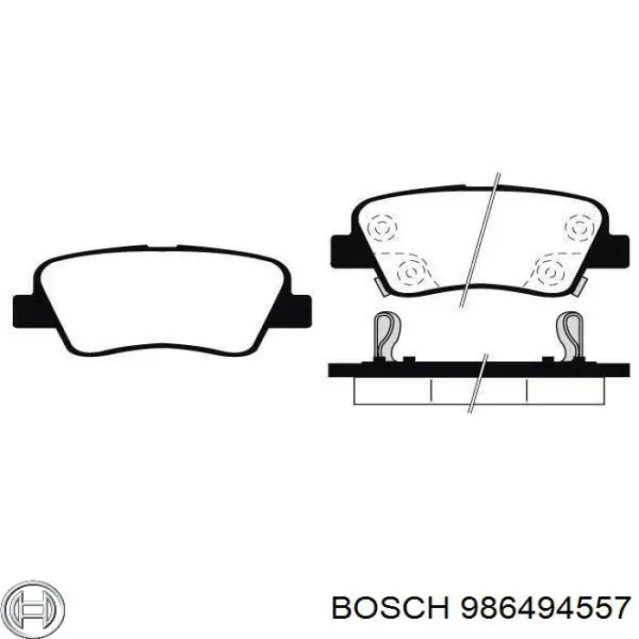 Sapatas do freio traseiras de disco Bosch 986494557 preço, a partir de 26,09 USD
