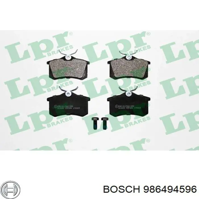 Compre 986494596 Bosch Sapatas do freio traseiras de disco