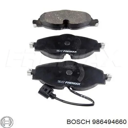 986494660 Bosch Sapatas do freio dianteiras de disco