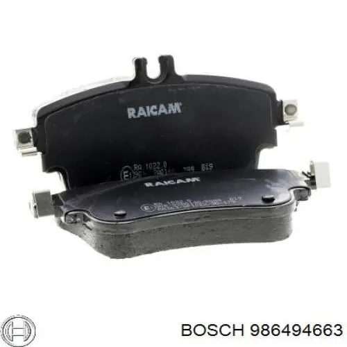 Sapatas do freio dianteiras de disco 986494663 Bosch