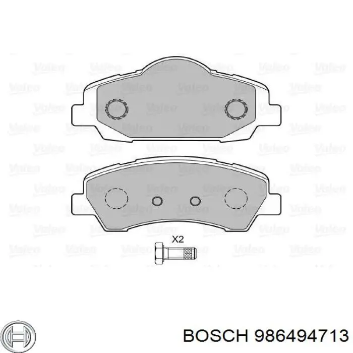 986494713 Bosch Sapatas do freio dianteiras de disco