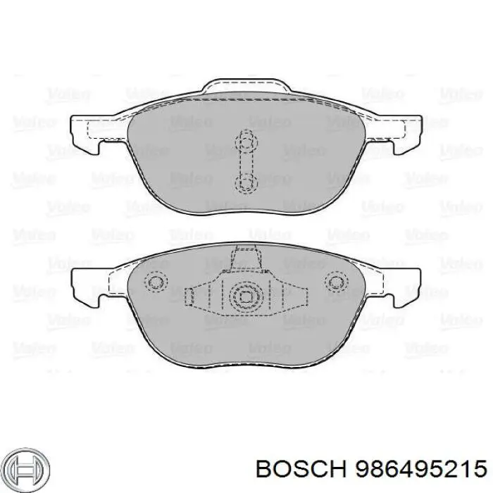 Sapatas do freio dianteiras de disco 986495215 Bosch