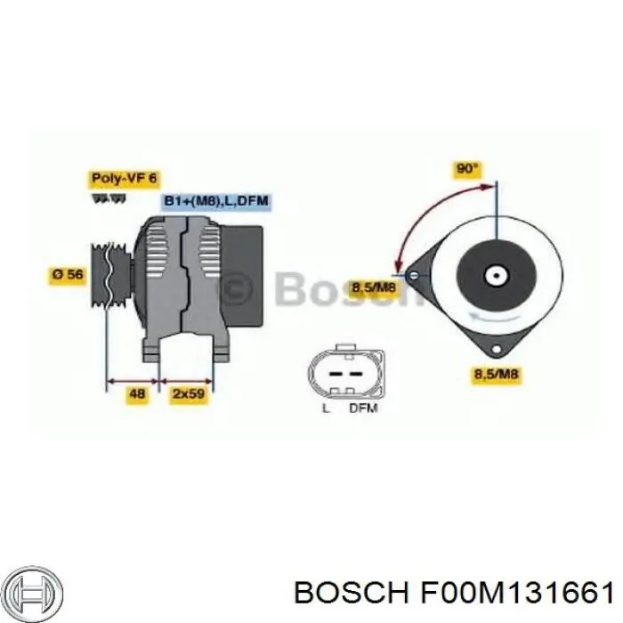 F00M131661 Bosch Induzido (rotor) do gerador