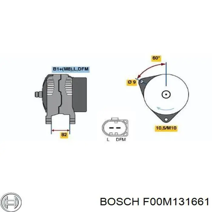 Induzido (rotor) do gerador F00M131661 Bosch
