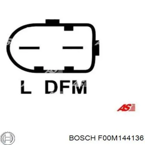 F00M144136 Bosch Relê-regulador do gerador (relê de carregamento)