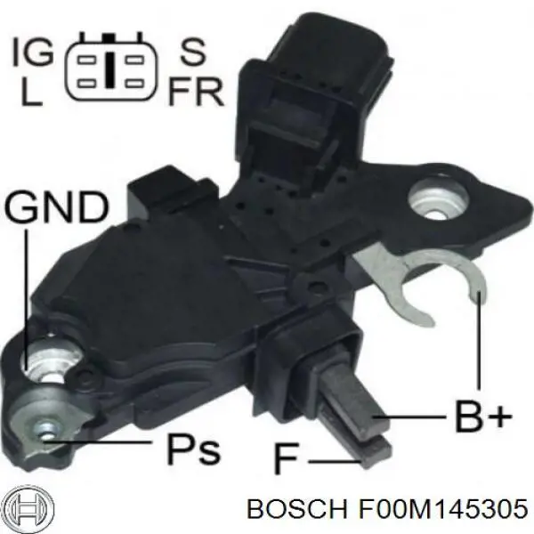 Relê-regulador do gerador (relê de carregamento) F00M145305 Bosch
