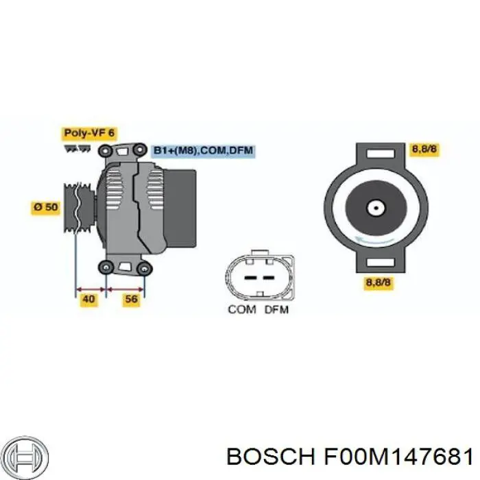Enrolamento do gerador, estator Bosch F00M147681 preço, a partir de 83,34 USD