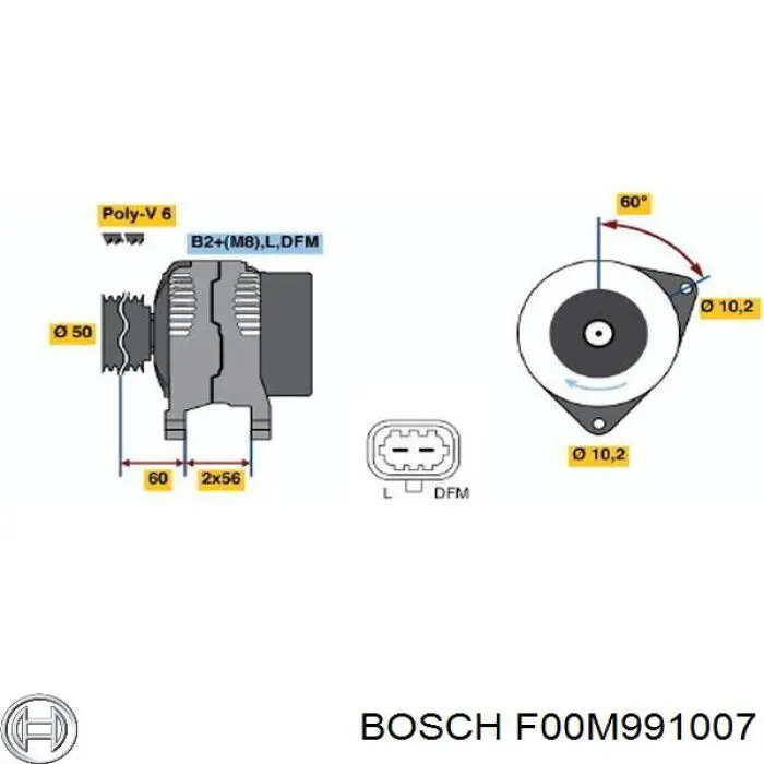 Polia do gerador Bosch F00M991007 preço, a partir de 13,41 USD