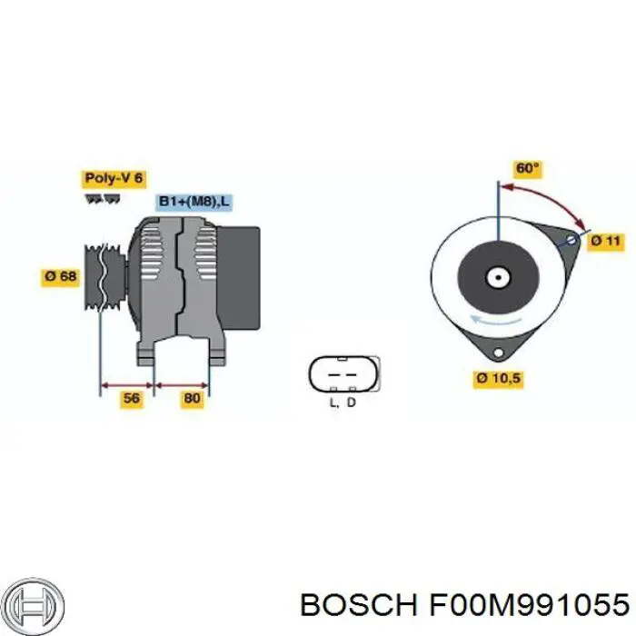 Compre F00M991055 Bosch Polia do gerador