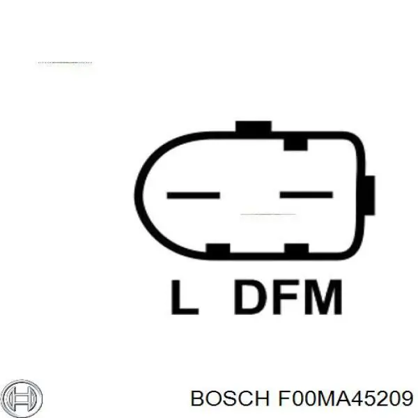 Relê-regulador do gerador (relê de carregamento) Bosch F00MA45209