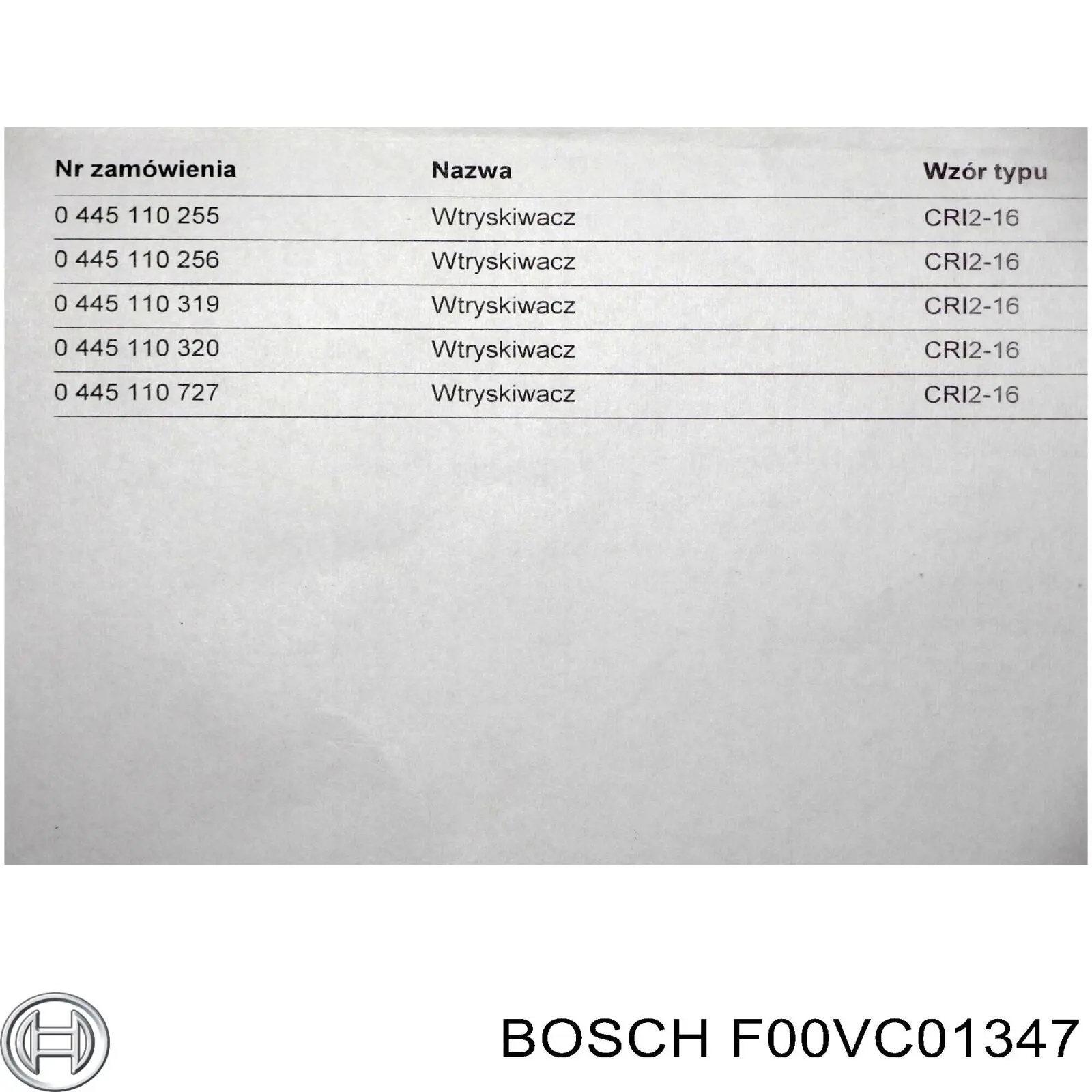 Compre F00VC01347 Bosch Válvula do injetor