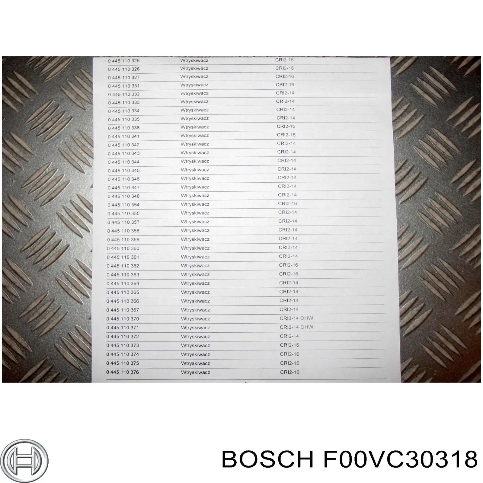 F00VC30318 Bosch Kit de reparação do injetor