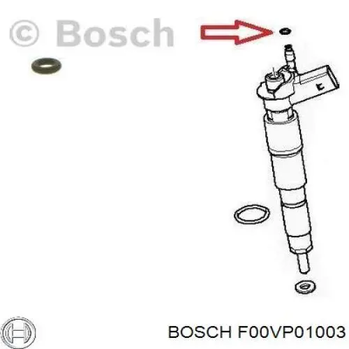 Compre F00VP01003 Bosch Vedante anular de tubo de ligação de retorno de mangueira do injetor
