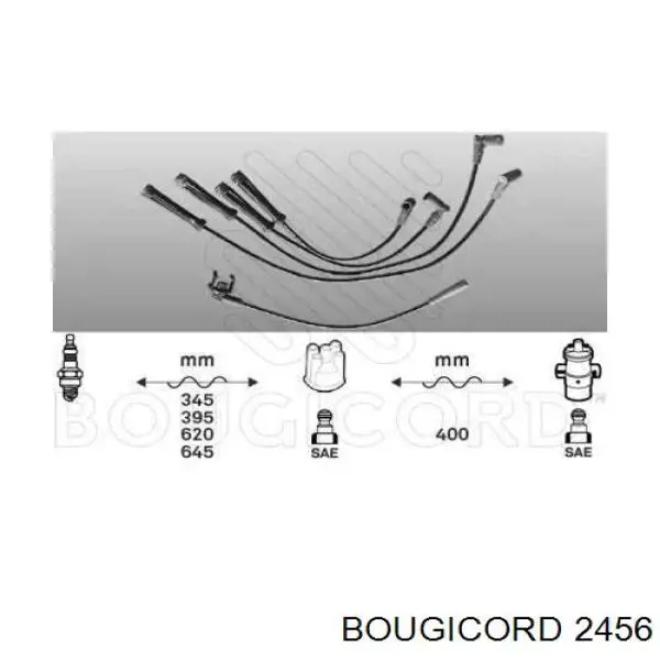Fios de alta voltagem, kit 986357250 Bosch