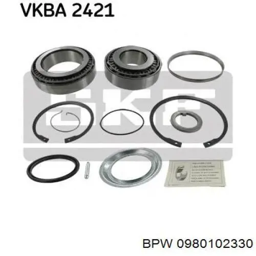 0980102330 BPW Rolamento de cubo dianteiro