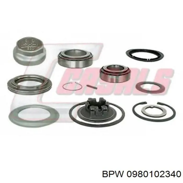 0980102340 BPW Rolamento de cubo dianteiro