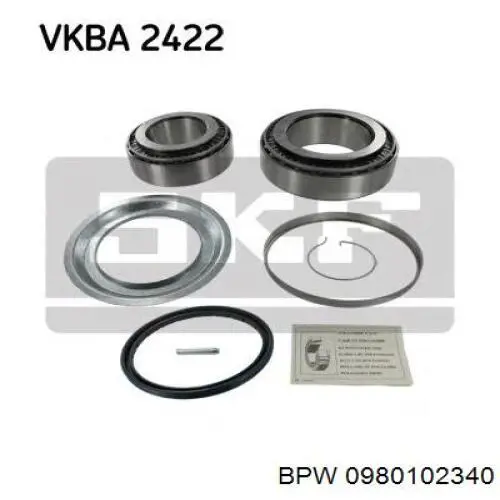 Rolamento de cubo dianteiro BPW 0980102340 preço, a partir de 32,16 USD