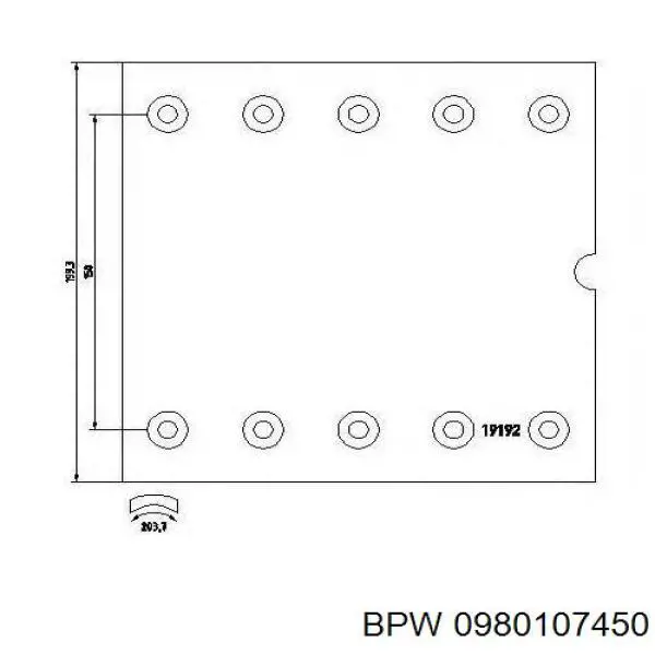 Placa sobreposta do freio traseira (TRUCK) BPW 0980107450 preço, a partir de 78,42 USD