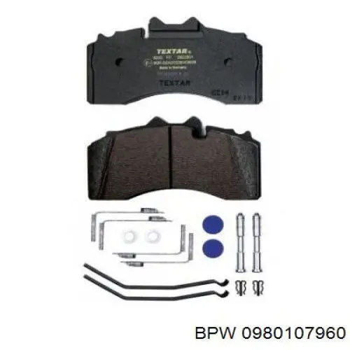 Sapatas do freio traseiras de disco BPW 0980107960 preço, a partir de 130,53 USD