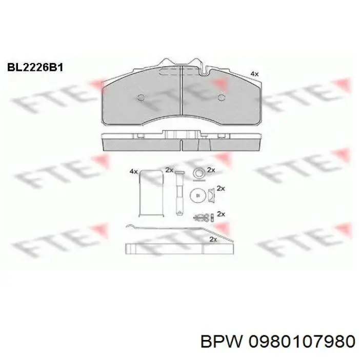  BPW 0980107980 preço, a partir de 241,15 USD